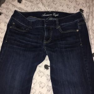 AE American Eagle Artist Flare Dark Wash 8 Reg